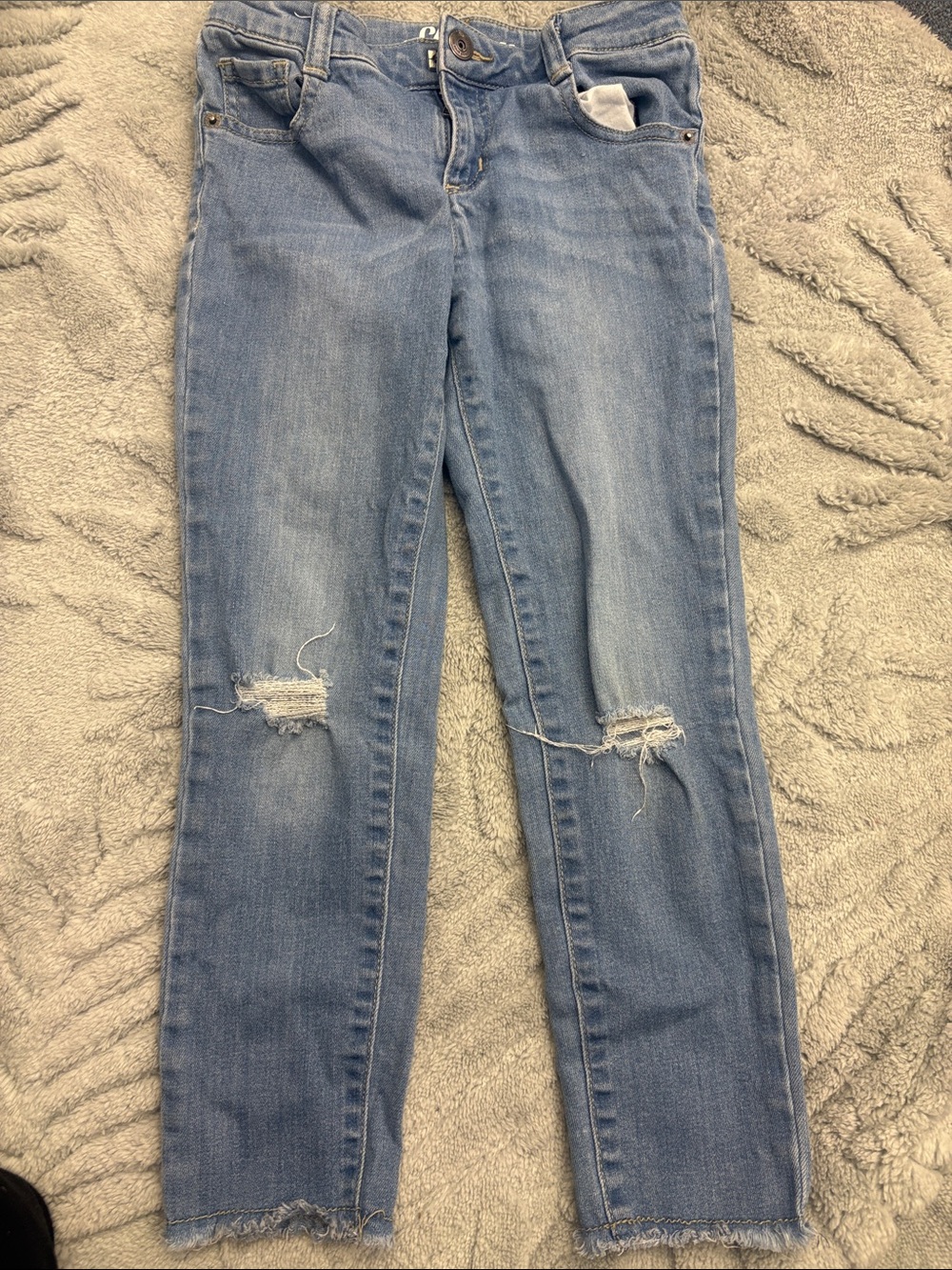 Light Blue Women's Distressed Skinny Jeans